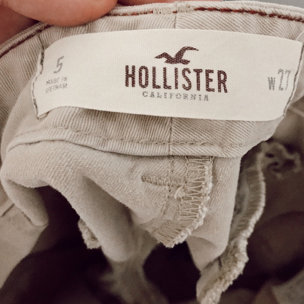 hollister tan pants low waisted